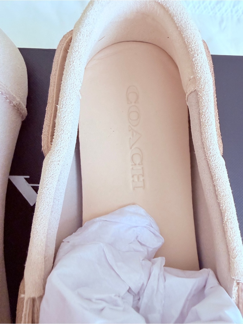 Coach Woman’s Ivory Suede Sculpt C Boat Shoe size 9B NIB - Picture 5 of 16